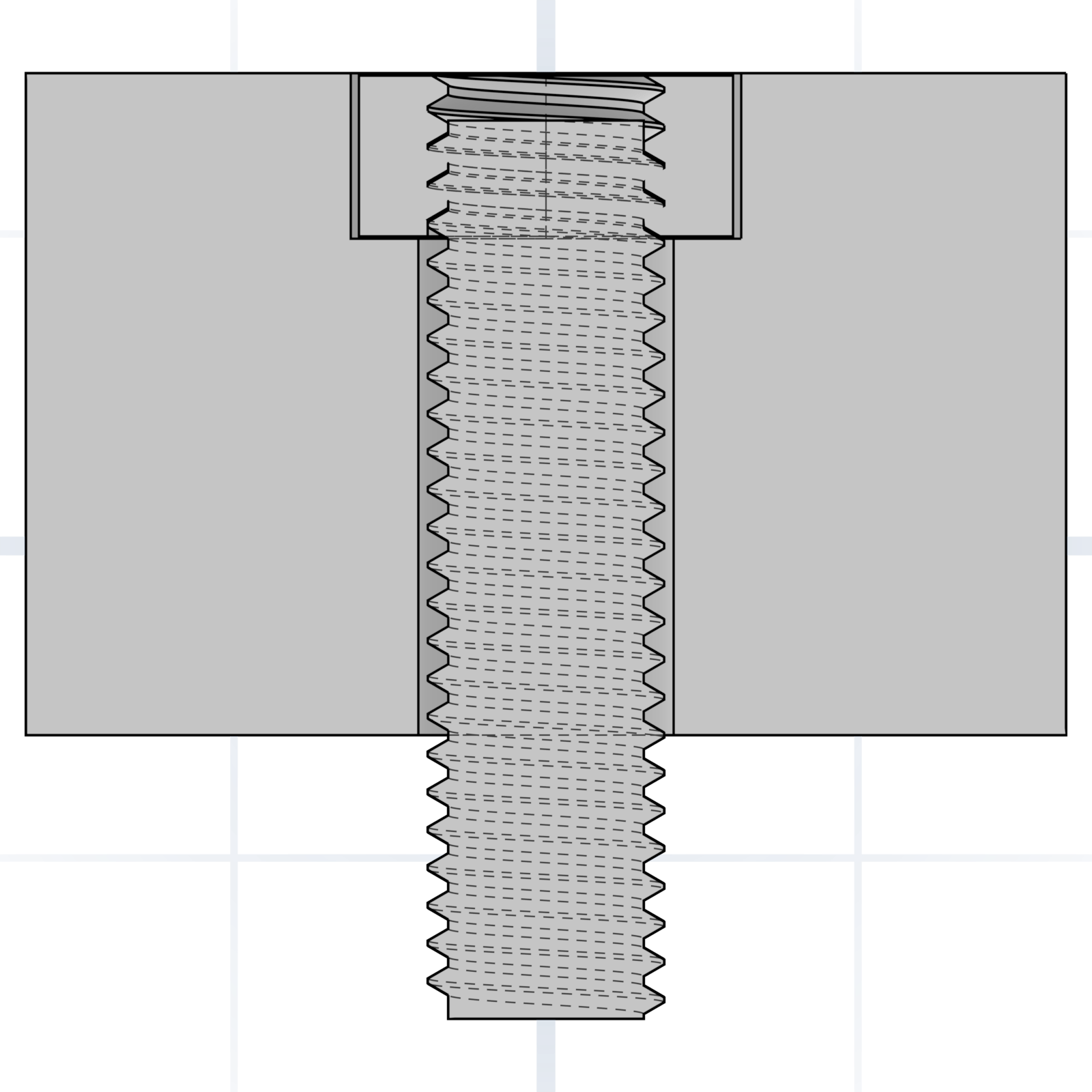 Captive nut pocket