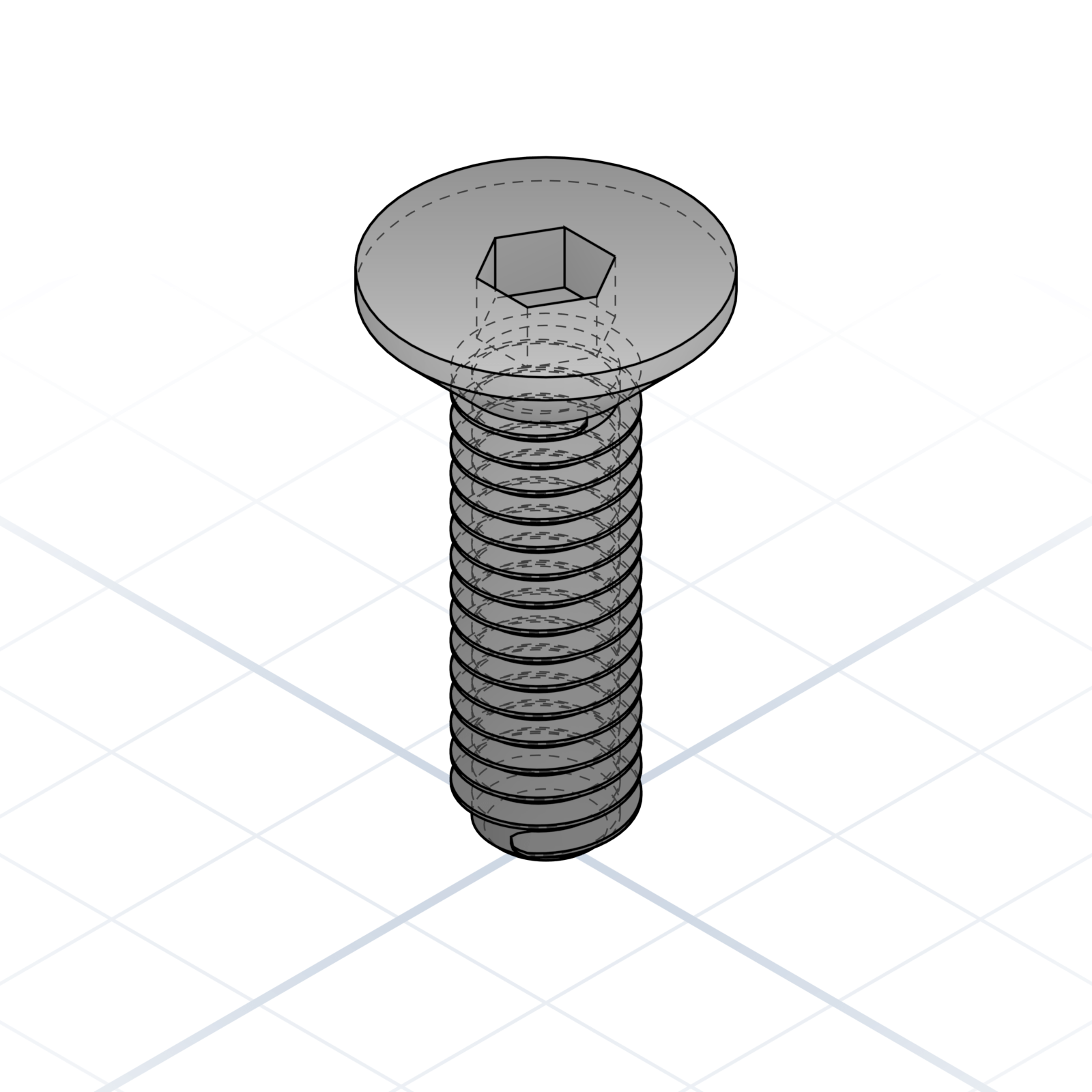 Countersunk (flat head)