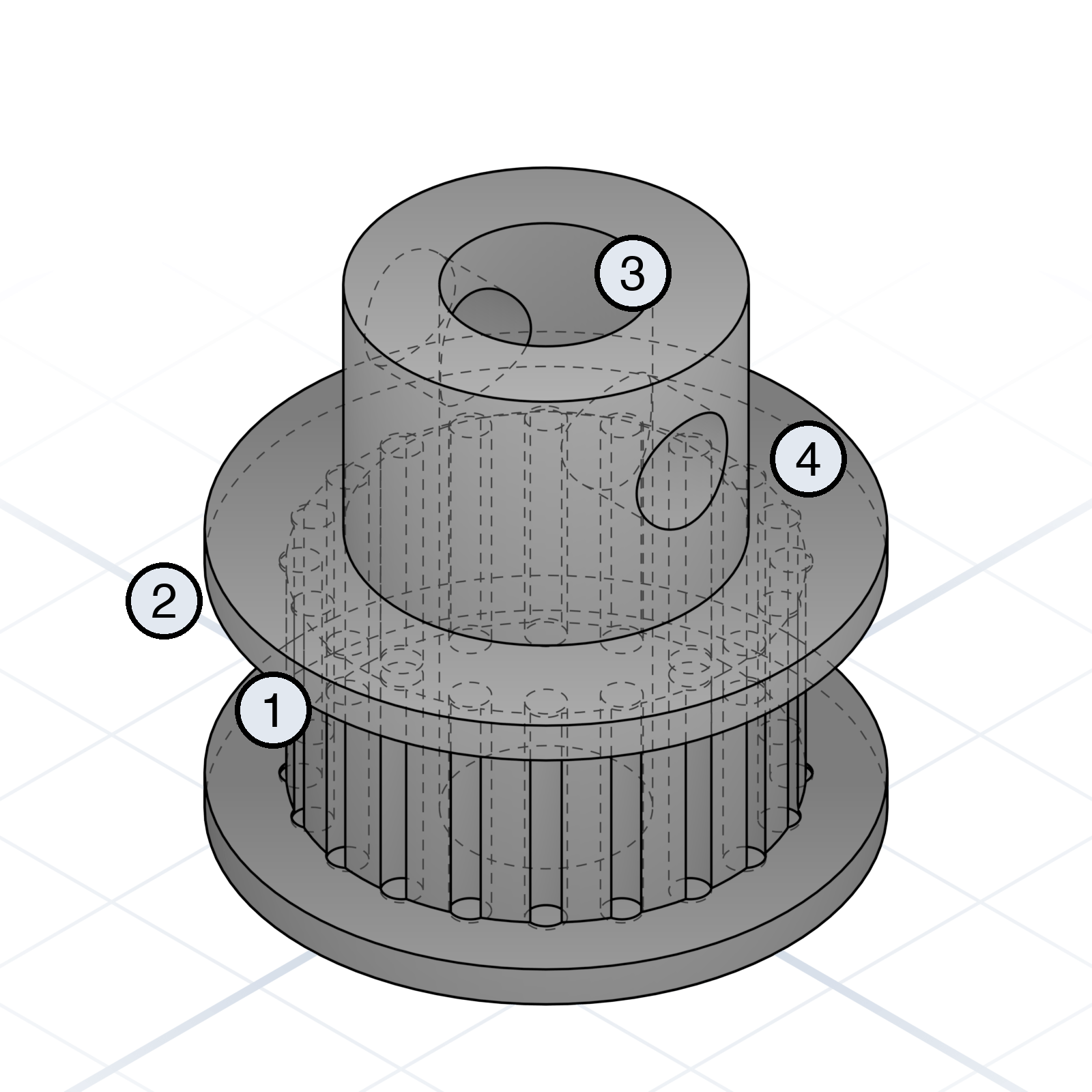 Anatomy of a GT2 pulley