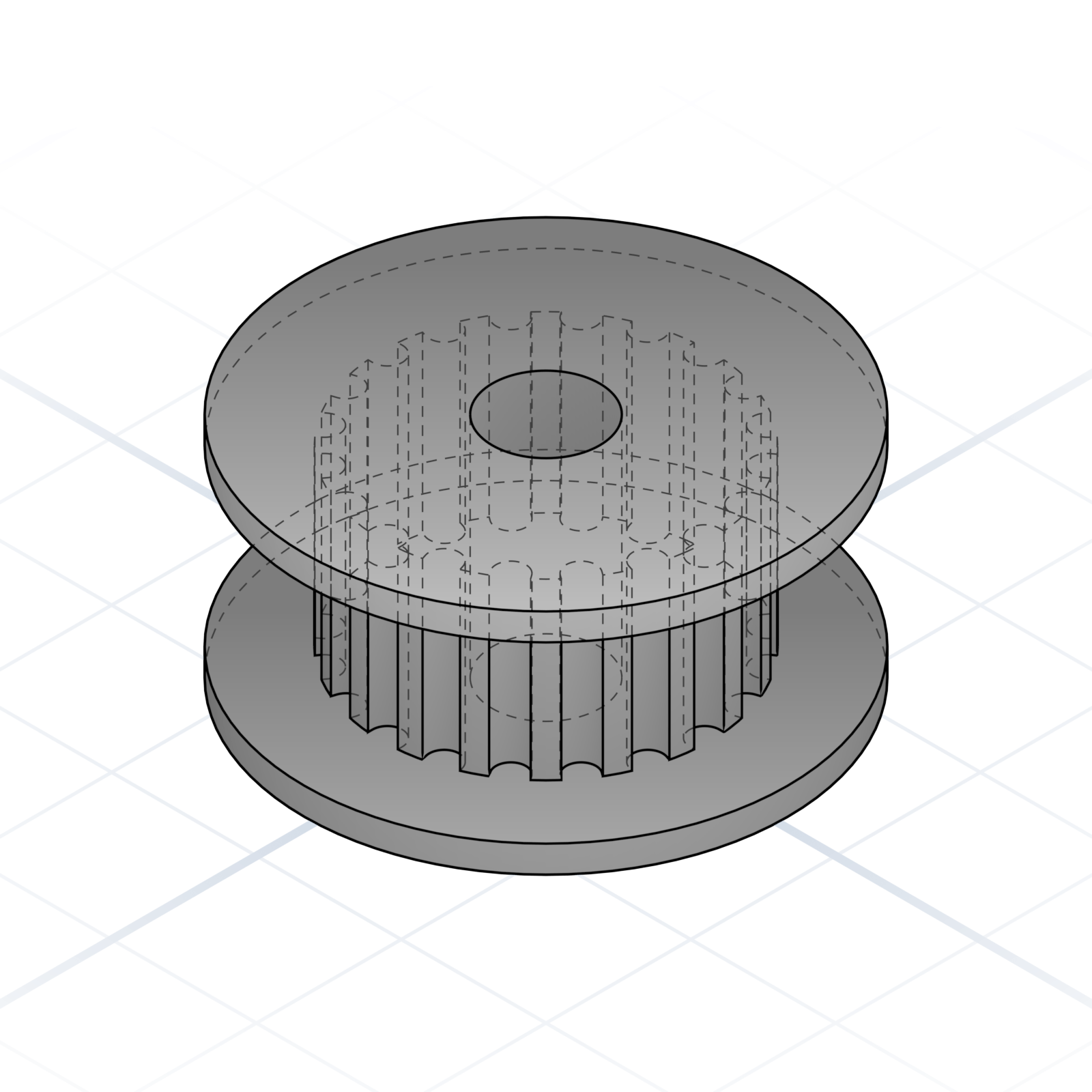 Toothed idler